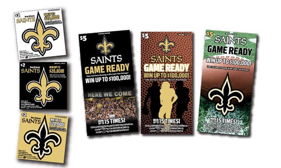Assortment of Saints themed games on a white background