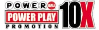 Powerball logo above red rectangle that reads 