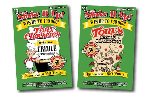 Two green, yellow, and red tickets for Shake it Up game