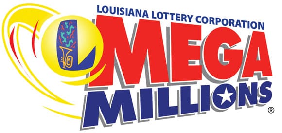 Mega Millions logo with the 飞艇168®幸运体彩预测-全国统一Louisiana在线官方查询结果网-最新体彩预测数据 logo in the yellow ball